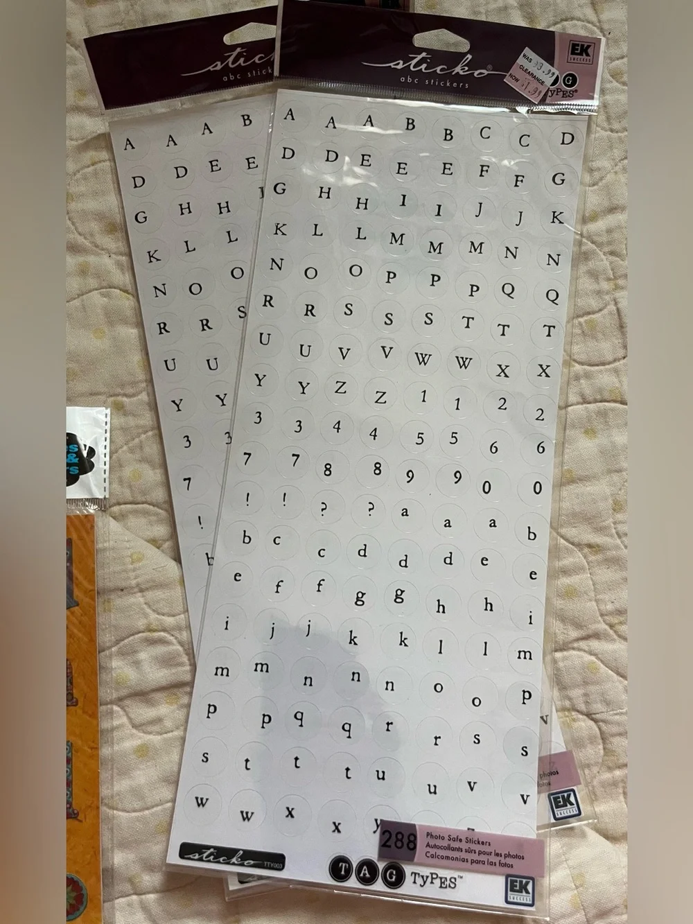 Assorted Alphabet Sticker Sheets - Mixed Colors - Unbranded